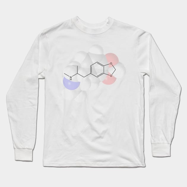 Ecstasy Molecule Chemistry Long Sleeve T-Shirt by ChemECool